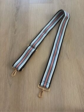 Ah Dorned Pink Striped Crossbody Bag Strap